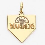 14K Seattle Mariners Small Home Plate Charm