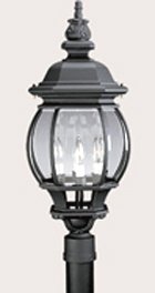 Onion Lanterns Black Four-Light Cast Post Lantern - P5401-31