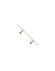 14k Enameled Penguin Anklet Length 9"