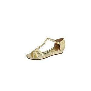 Buy Enzo Angiolini Nine4 | Ladies Dress Flat Shoes Light Gold Snake by Enzo Angiolini
