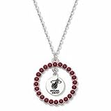 Miami Heat Spirit Crystal Logo Wreath Necklace