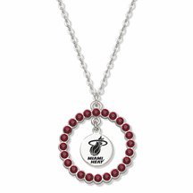 Miami Heat Spirit Crystal Logo Wreath Necklace