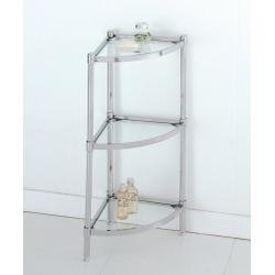 Glacier Three Tier Corner Etagere in Chrome large image