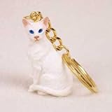Oriental Shorthair Wht Keychain