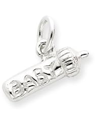 Genuine .925 Sterling Silver Baby Bottle Charm. 100% Satisfaction Guaranteed.