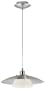 Eglo 87058A Brenda 1 Light Pendant Light Fixture, Nickel/Alabaster