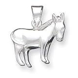 Sterling Silver Donkey Pendant with 20 inch Sterling Silver Chain