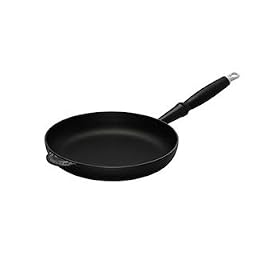 Le Creuset Cast Iron Black Enamel Interior Frying Pan, Satin Black (Matt Black Finish), 28 cm