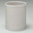 Budget Chelsea Pattern Wicker Round Wastebasket in White