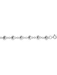 Sterling Silver Charm Bracelet w/ Hearts and Beads