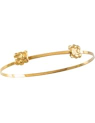 14K Yellow Gold 04.50 Inches Youth Teddy Bear Bracelet
