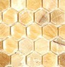 Honey Onyx Hexagon 1" (SAMPLE) Honed