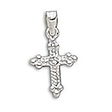 Small Fancy CZ Cross Charm