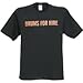 Musician's Gear Drums for Hire T-Shirt, Black Medium