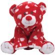 TY Pluffie Dreamly Red Bear with White Hearts