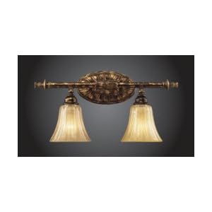 Bedminster Collection Burnt Gold Leaf 2-Light Bath Fixture by 