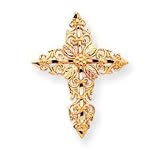 10k Black Hills Gold Cross Pendant