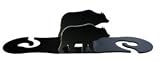 Bear Wine Bottle Caddy / Wine Glass Holder - Wine for Two - Wrought Iron