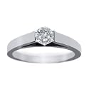 1/3 Carat Diamond 14k White Gold Solitaire Engagement Ring