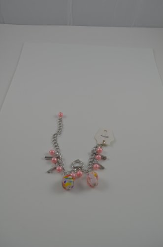 Bracelet claspmuranobeadscharms PINK
