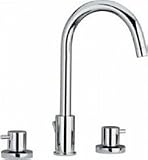Whitehaus Widespread Lavatory Faucet W/ Pop-Up Waste WHLX78214BN Brushed Nickel-pvd
