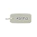 Rectangular Double Sided Engraved KARMA Word Charm or Pendant for Bracelets or Necklaces in Sterling Silver, #8359