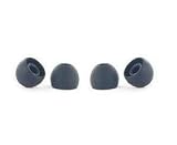2 pair, Size Small BLACK - High density (thicker) silicone, replacement ear cushions for ear-canal fitting earphones earbuds
