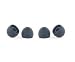 2 pair, Size Small BLACK - High density (thicker) silicone, replacement ear cushions ...