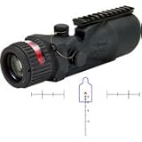 Trijicon TA648308 Trijicon ACOG Rifle Scope 6X 48 Red Chevron .308 Flattop Matte TA75 Adptr Flattop