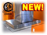 Review Euro-Kitchen  / Euro-Kitchen SPAGNA VETRO 36-inch Island-Mounted Stainless Steel Glass Range Hood - SV168E-I36