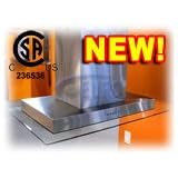 Euro-Kitchen SPAGNA VETRO 36-inch Island-Mounted Stainless Steel Glass Range Hood - SV168E-I36