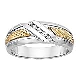10kt. Two Tone Gold, Men's Diamond Ring