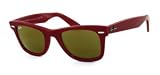 RAY BAN 2140 ORIGINAL WAYFARER 955 RED PLASTIC SUNGLASSES