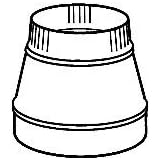 Buy Imperial Manufacturing GV1416 Furnace Pipe Reducer Galv 26ga5x4 by Imperial