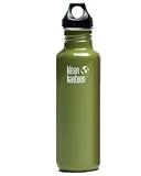 Klean Kanteen - Stainless Steel Bottle Green Moss Loop Cap, 27 oz bottle