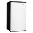 Counter Height Office Refrigerator w/Crisper, 3.7 Cu. Ft., Black/Stainless Steel