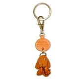 VANCA Craft Petit Mini Mascot Leather Dog Keychains * GOLDEN RETRIEVER *