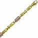 14K Two Tone Gold Fancy Bullet Men's Bracelet