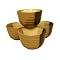 Gold Dust Set of 4 Bowls - Black