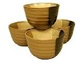 Sango Gold Dust Black Ice Cream Bowls, Set of 4