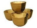 Sango Gold Dust Black Ice Cream Bowls, Set of 4