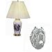 Porcelain Lamp with Mastiff Neapolitan