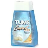 Tums Antacid/Calcium Supplement Chewable Tablets, Extra Strength, Sugar free, Orange Cream, 80-Count Bottles (Pack of 4)