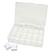 Floss Organizer Storage Box With 18 Compartments & 100 Bobbins, Clear, 10.5