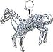 Horse, 14K Gold Diamond Charm