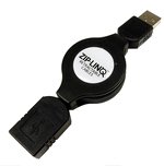 Cables Unlimited ZIP-USB2-C02 ZipLinq Retractable USB 2.0 Extension Cable