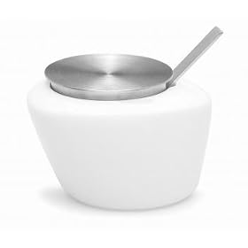 Blomus 63186 Sugar Bowl With Spoon, Porcelain by Blomus