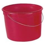 05160 5Q PLAS PAIL W HANDLE COLOR:RED SIZE:5 QUART