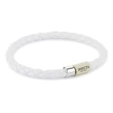 Invicta Giusto White Braided Eco Leather Brace