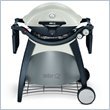 Weber Q 320 Liquid Propane Gas Grill in Aluminum with Warming Rack